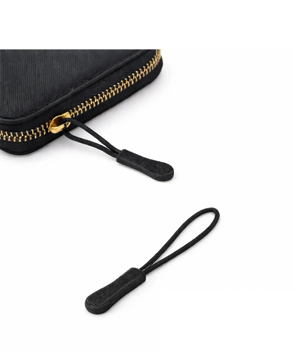 Fermuar elcik ipi siyah güçlü naylon ipli kaymaz uçlu