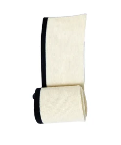 Ham pamuk triko manşet en 94 cm boy 6 cm siyah dokuma çizgili