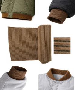 Ribana kol manşeti kahverengi 80x13 cm fitilli triko dokuma