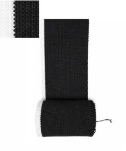 siyah beyaz triko ribana 5 cm detay dokuma görünümü m801