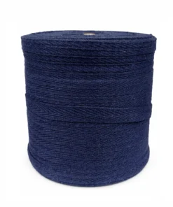 pamuklu ekstrafor lacivert balıksırtı dokuma şerit 1 cm 200 metre